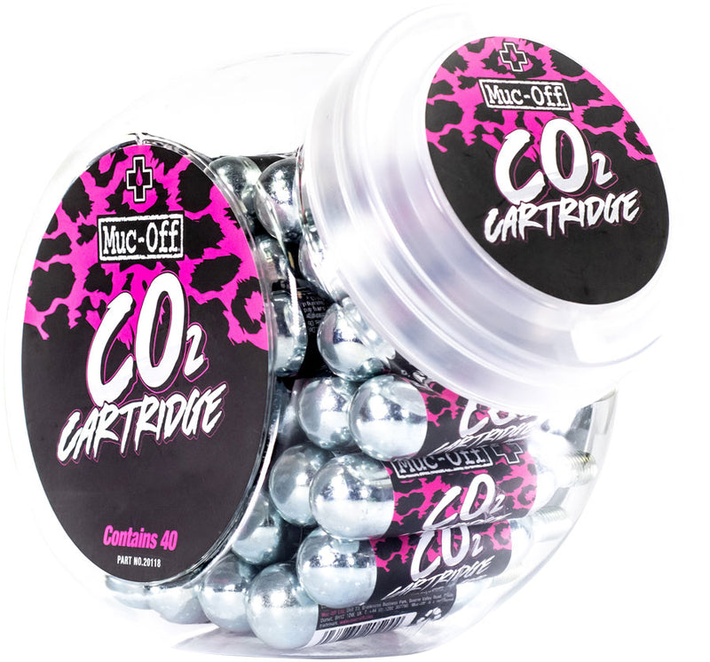 Load image into Gallery viewer, Muc-Off Countertop 16g CO2 Refill Cartridge Jar - Quantity 40
