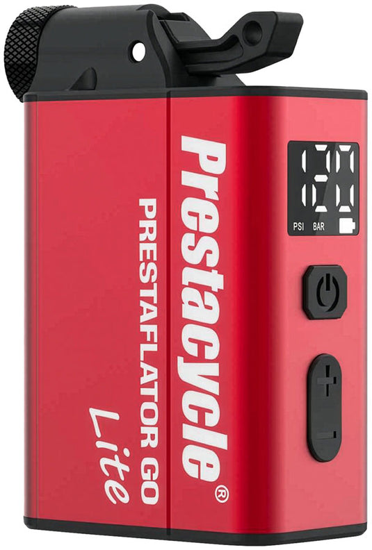 Prestacycle Prestaflator GO Lite Rechargeable Electric Bike Pump with Auto-Stop and USB-C