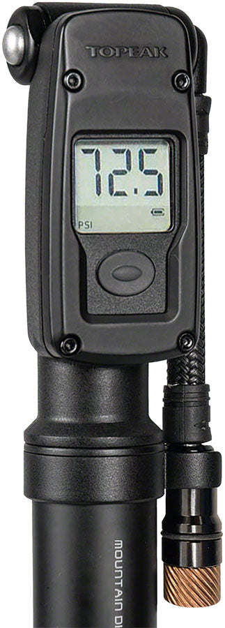 Load image into Gallery viewer, Topeak Mountain Digital Shock/Tire Mini Pump - 2Stage, 300psi, Black
