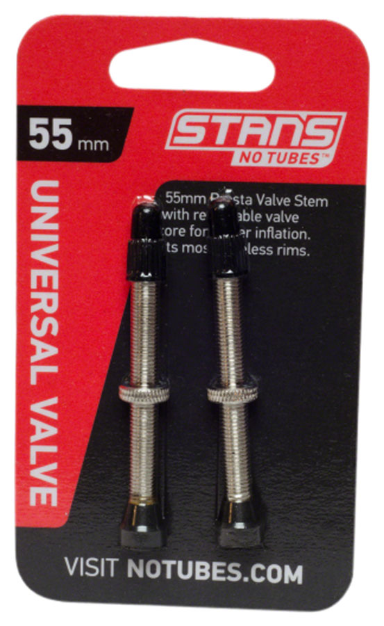 Load image into Gallery viewer, Stan&#39;s NoTubes Brass Valve Stems - 55mm, Pair
