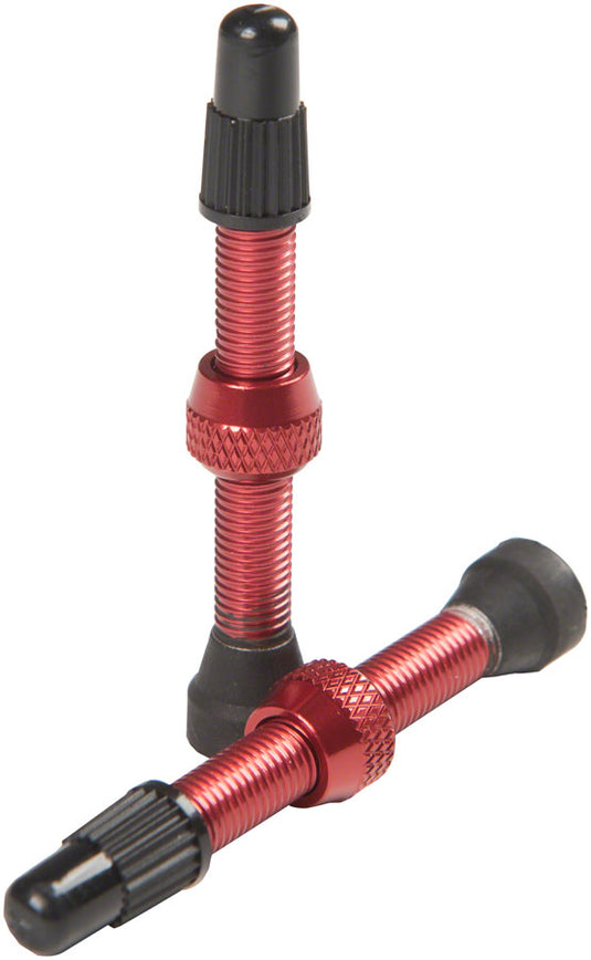 Stan's NoTubes Alloy Valve Stems - 44mm, Pair, Red