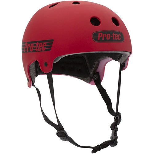 Pro-tec-Old-School-Certified-Helmet-Large-(58-60cm)-Half-Face--Adjustable-Fitting--Soft-Tubular-Webbing--Heat-Sealed-Premium-Pads--Full-Tec-Fit-Red_HE1057
