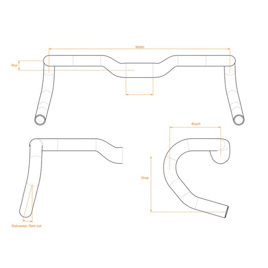 SQlab 314 Ergonomic Gravel Bar, (31.8) 42cm, Black