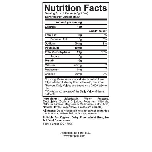 Torq Energy Gel, Naked Flavorless, 15/Count