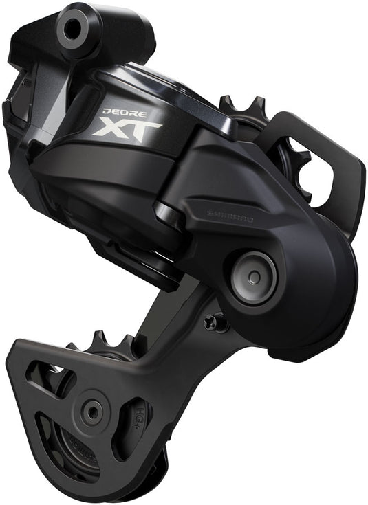 Shimano Deore XT RD-M8250-GS Di2 Wireless Rear Derailleur - 12-Speed, Medium Cage, Shadow ES, Black/Gray