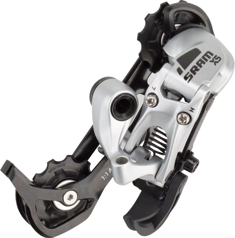 Load image into Gallery viewer, SRAM X5 Rear Derailleur - 9 Speed, Long Cage, Silver
