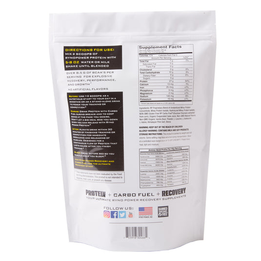 Ryno Power Protein Powder, 2lbs - Vanilla