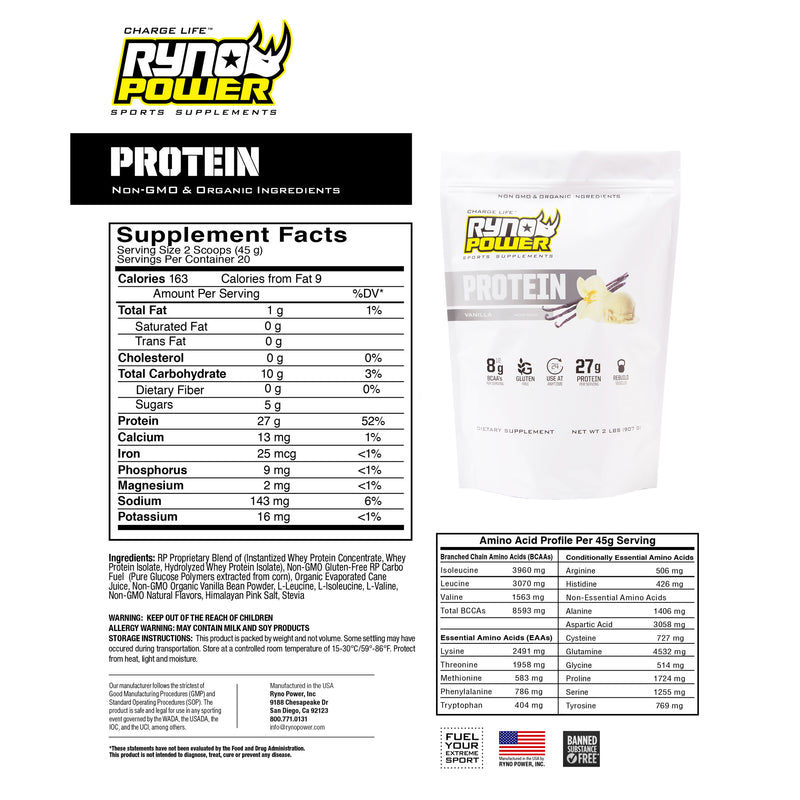 Load image into Gallery viewer, Ryno Power Protein Powder, 2lbs - Vanilla
