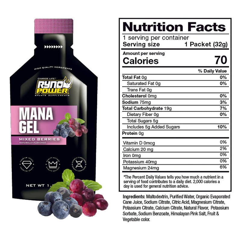 Load image into Gallery viewer, Ryno Power Mana Performance Gel Caddy, Mixed Berries
