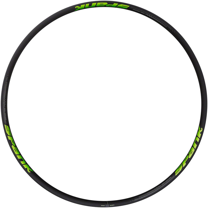 Load image into Gallery viewer, Spank 350 Tubeless Mountain Bike Rim, 29" Disc Only, Black/Green 32H
