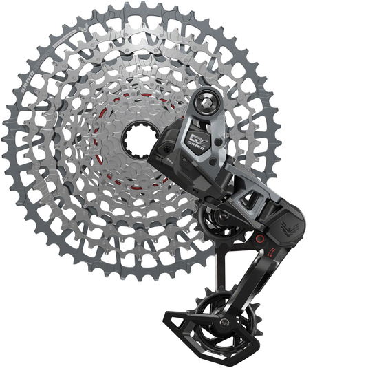 SRAM GX Eagle T-Type AXS 12-Speed Rear Derailleur & 10-52t Cassette - Wireless, Hangerless, Durable Steel Cage, XD Driver Compatibility