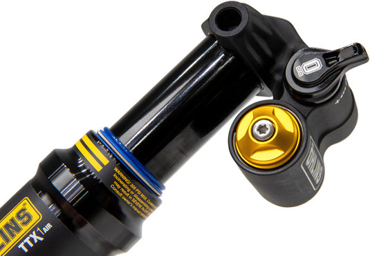 Ohlins TTX1 Air m.2 Rear Shock - Metric, 165mm x 45mm, Adjustable Volume Air Spring, Trunnion, Black