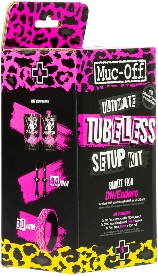 Muc-Off Ultimate Tubeless Kit - DH/Trail/Enduro, 30mm Tape, 44mm Valves
