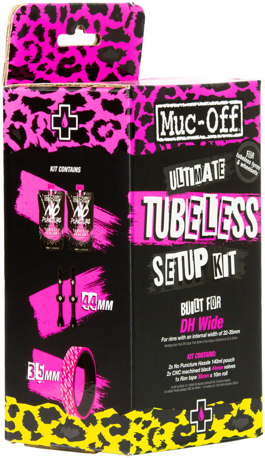 Load image into Gallery viewer, Muc-Off Ultimate Tubeless Kit - DH/Plus, 35mm Tape, 44mm Valves
