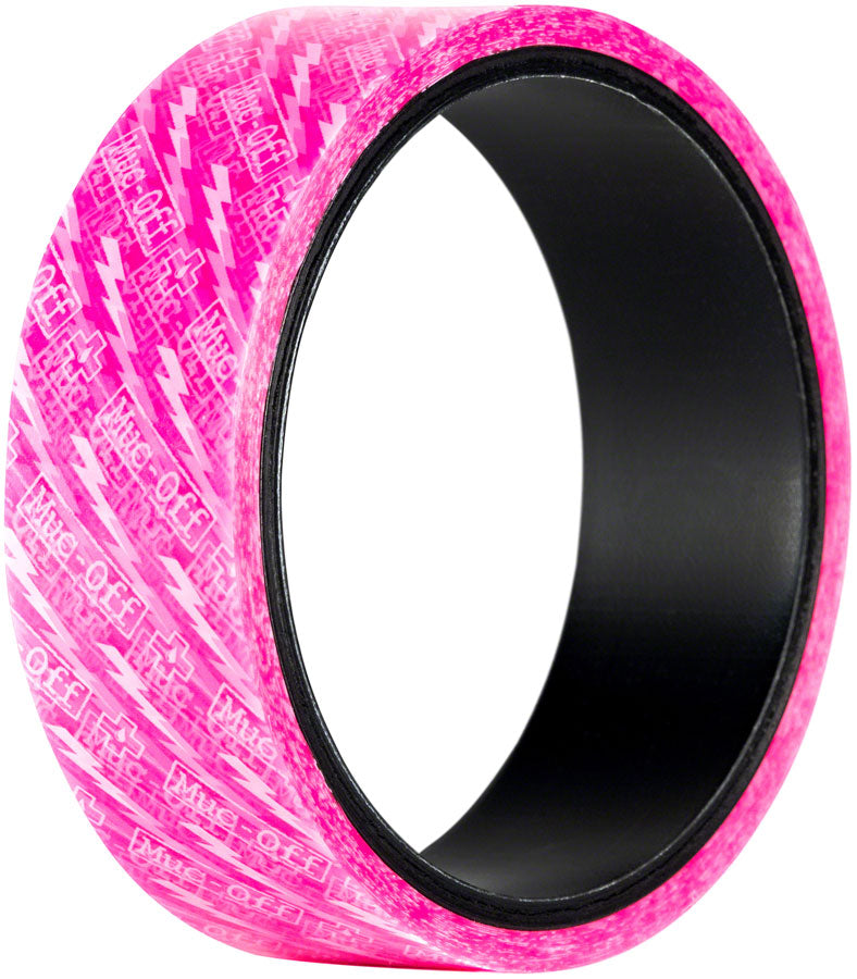 Load image into Gallery viewer, Muc-Off Tubeless Rim Tape 10m Length Roll 28mm Width Adhesive Semi Transparent
