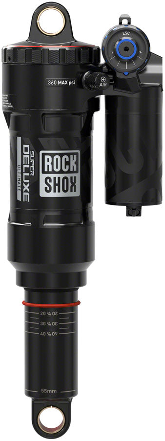 RockShox Super Deluxe Ultimate RC2T Rear Shock - 230 x 65mm, LinearAir, 2 Tokens, Reb/Low Comp, 320lb L/O Force,