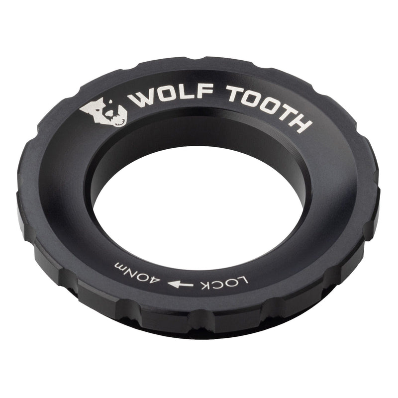Load image into Gallery viewer, Wolf Tooth Centerlock Rotor Lockring - External Spline, 7075-T6 Aluminum, Raw Silver, Secure Centerlock Rotor Mount for MTB &amp; Road Bikes
