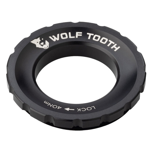 Wolf Tooth CenterLock Rotor Lockring - 7075-T6 Aluminum, External Splined, Heavy-Duty Engagement, Compatible with 12mm, 15mm, 20mm Thru Axles & QR, Durable Anodized Finish for Secure Mountain Bike & Road Cycling Rotor Attachment