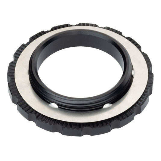 Wolf Tooth Centerlock Rotor Lockring - External Spline, 7075-T6 Aluminum, Raw Silver, Secure Centerlock Rotor Mount for MTB & Road Bikes