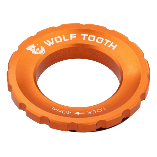 Wolf Tooth CenterLock Rotor Lockring - 7075-T6 Aluminum, External Splined, Heavy-Duty Engagement, Compatible with 12mm, 15mm, 20mm Thru Axles & QR, Durable Anodized Finish for Secure Mountain Bike & Road Cycling Rotor Attachment