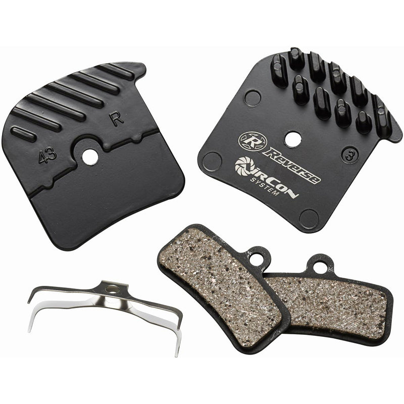 Load image into Gallery viewer, Shimano D-Type 4-Piston &amp; TRP Quadiem Organic Brake Pads with Alloy Cooling Fins High-Performance Cycling Brakes
