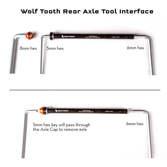 Wolf Tooth Rear Thru Axle 12 x 167mm 1.0 Thread Pitch Made In Minnesota