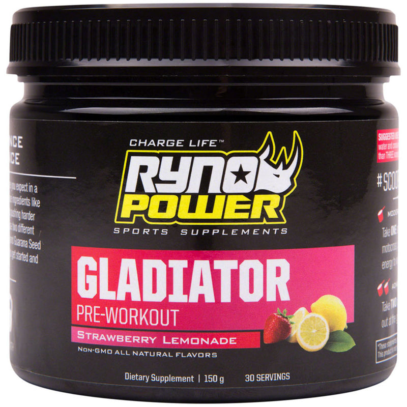Load image into Gallery viewer, Ryno-Power-Gladiator-Pre-Workout-Drink-Mix-Sport-Fuel-Strawberry-Lemonade_SPFL0028
