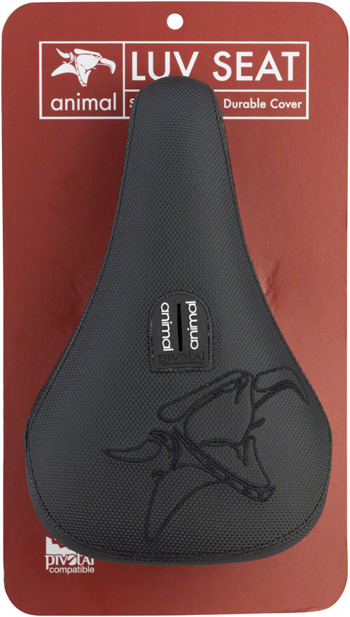 Load image into Gallery viewer, Animal Luv Saddle - Pivotal, Black Padded Surface, Durable Kevlar-Style Cover
