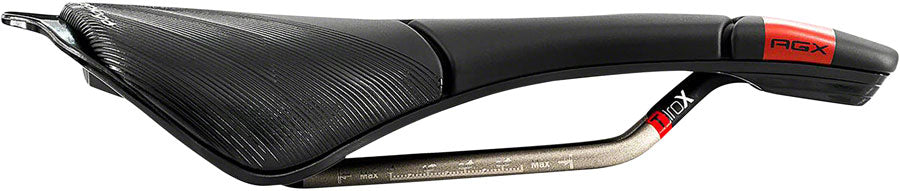 Prologo Dimension AGX Saddle - Black 143mm Width Ti-Rox Rails Synthetic