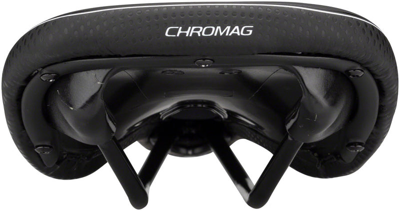Load image into Gallery viewer, Chromag Trailmaster DT Saddle - Black 140mm Width Chromoly Rail, Synthetic
