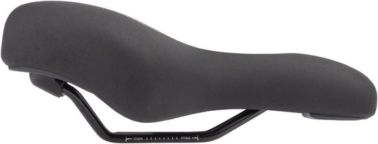 MSW Women's Saddle - Memory Foam, Soft Touch Cover, Steel, Black