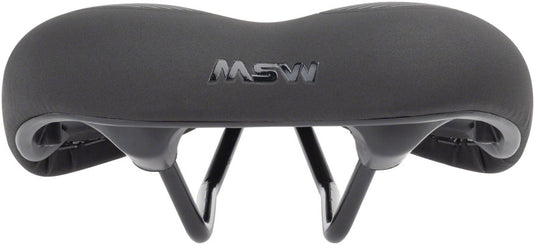 MSW Men's Saddle - Memory Foam, Soft Touch Cover, Steel, Black