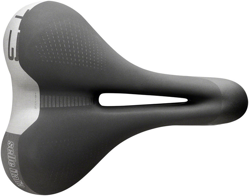 Load image into Gallery viewer, Selle Italia T 3 Flow Saddle - Black 210mm Width Chromoly Rails Unisex
