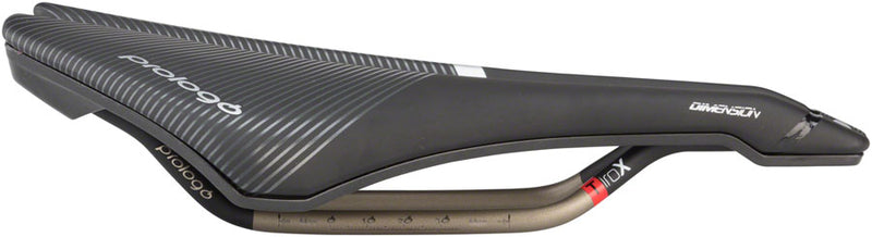Load image into Gallery viewer, Prologo Dimension Saddle - Black 143mm Width Ti-rox Rails Synthetic

