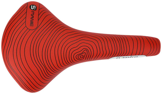 Smanie N.Spire Saddle - Chromoly, Microfiber Red, 156