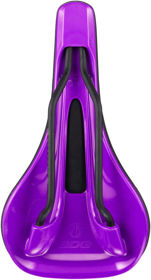 SDG Bel Air V3 Saddle - Black/Purple 140mm Width Lux Alloy Rails Unisex