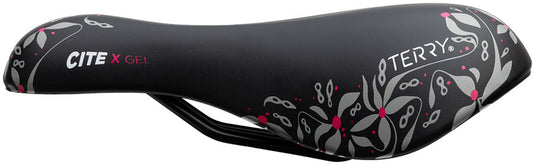 Terry Cite X Gel Saddle - Steel, Chain Blossom Pink