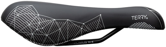 Terry Cite Y Gel Saddle - Steel, Prism White