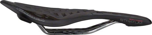 Tioga Spyder Stratum Saddle - Black 135mm Width Chromoly Rails Composite