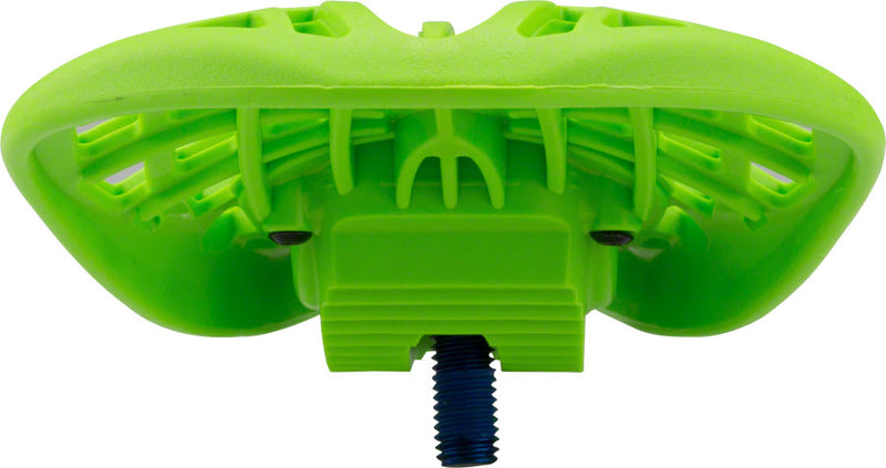 Load image into Gallery viewer, Tioga D-Spyder S-Spec BMX Seat - Neon Green 145mm Width Lightweight Pivotal
