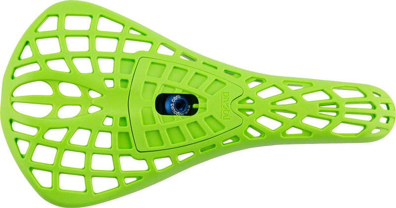 Load image into Gallery viewer, Tioga D-Spyder S-Spec BMX Seat - Neon Green 145mm Width Lightweight Pivotal
