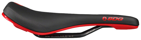 SDG Bel-Air V3 MAX Saddle - Lux-Alloy, Black/Red, Sonic Welded Sides