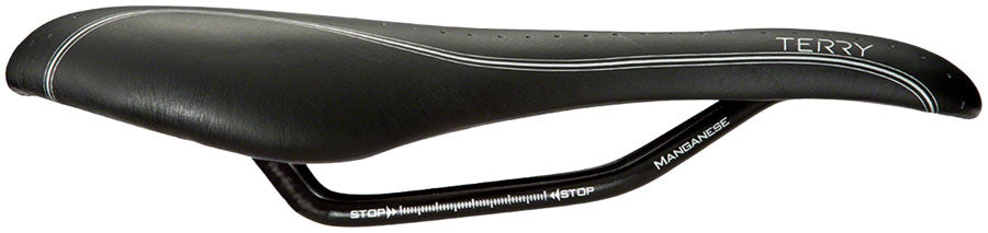 Terry FLX Gel Saddle - Black 142mm Width Leather Cutout Design