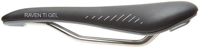 Load image into Gallery viewer, Terry Raven Ti Gel Saddle - Black 150mm Width Titanium Rails Womens
