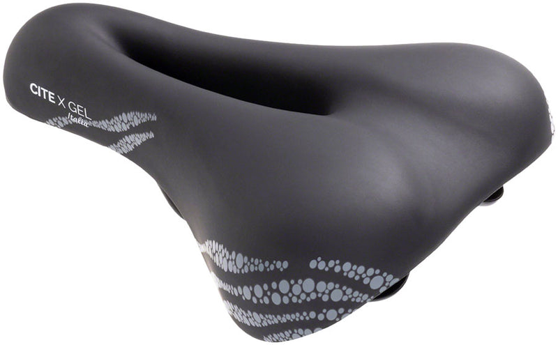 Load image into Gallery viewer, Terry Cite X Gel Saddle - Black 165mm Width Chromoly Rails Womens
