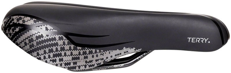 Load image into Gallery viewer, Terry Cite Y Gel Saddle - Black 165mm Width Chromoly Rails Mens
