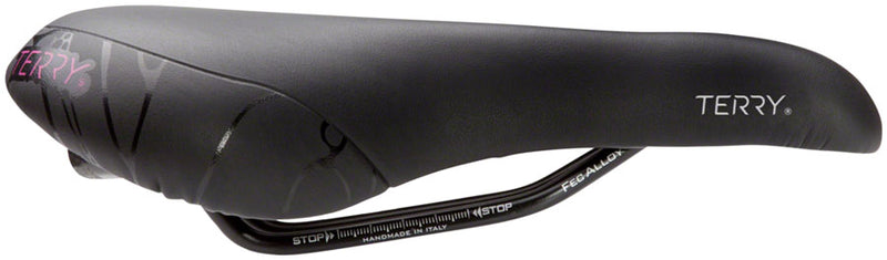 Load image into Gallery viewer, Terry Butterfly Chromoly Saddle - Black 155mm Width Chromoly Rails Womens
