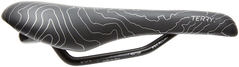 Load image into Gallery viewer, Terry Topo Saddle - Black 150mm Width Chromoly Rails Womens Synthetic
