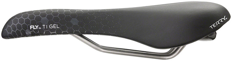 Load image into Gallery viewer, Terry Fly Ti Gel Saddle - Titanium, Black/Gray, Men's
