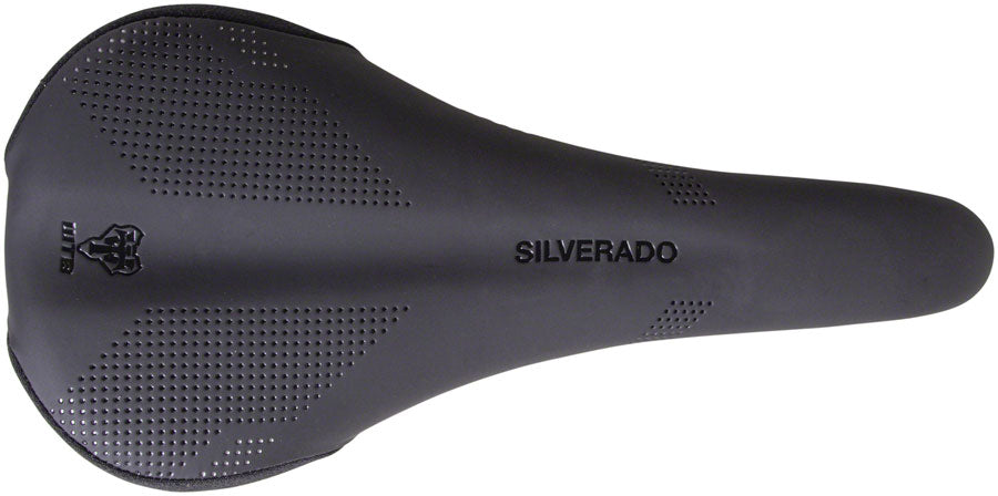 WTB Silverado Saddle - Black 142mm Width Carbon Rails Microfiber Cover